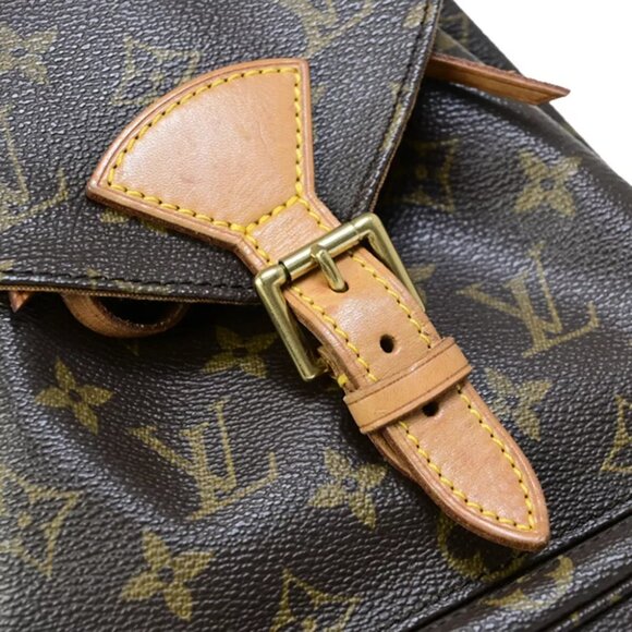 LOUIS VUITTON Montsouris MM Backpack Bag Monogram Leather Brown M51136 13EB360 - Picture 8 of 16